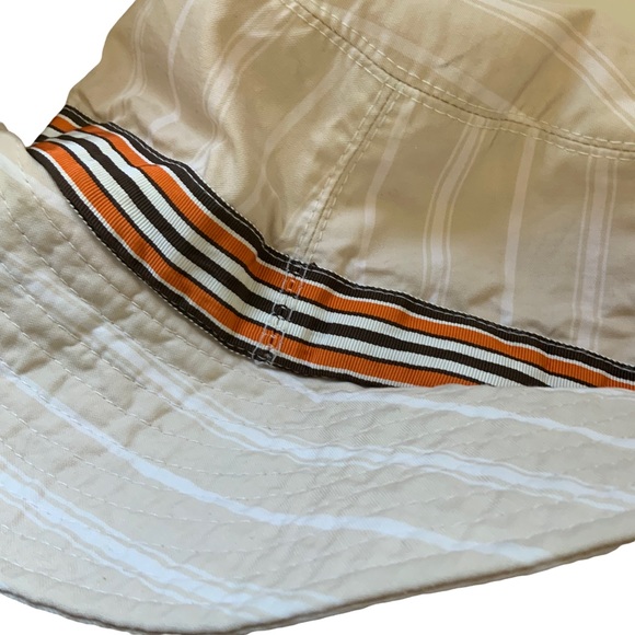 Stetson Sun Hat Cream & Orange with String Attached Made in the USA size Medium - Picture 2 of 5